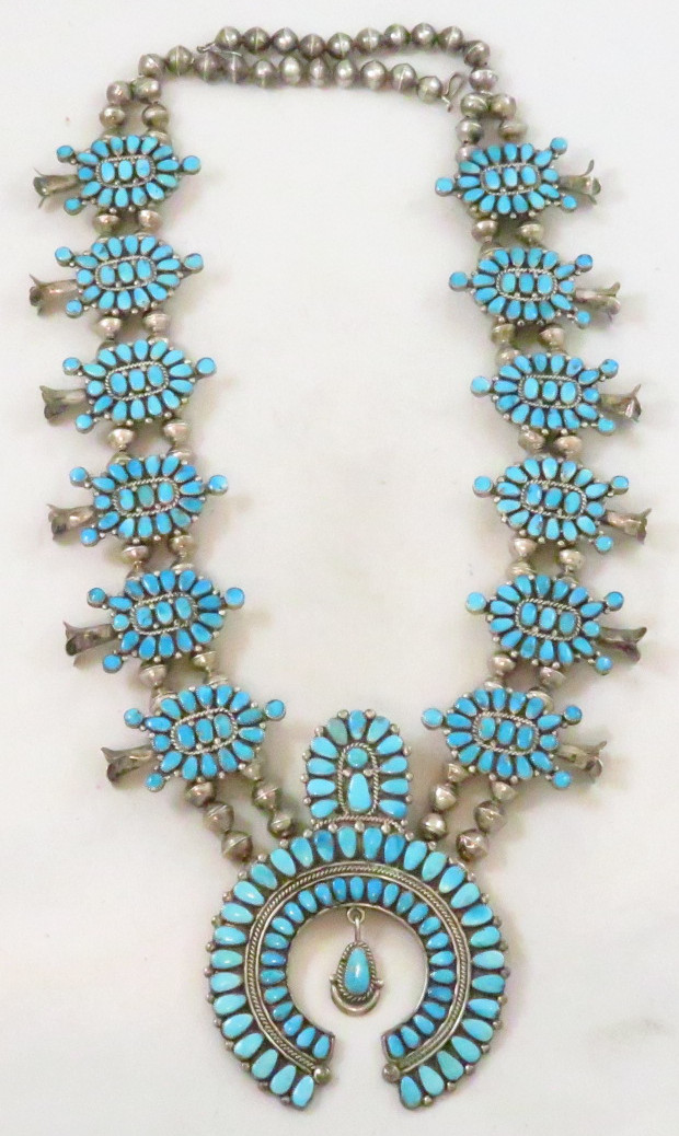 The Jackson Turquoise Squash Blossom Necklace
